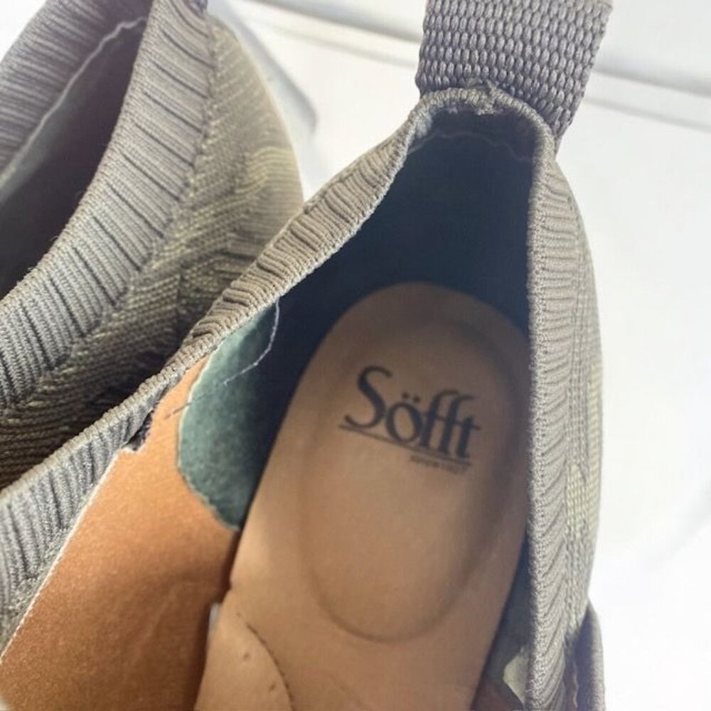 Söfft Elesia Camouflage Knit Wedge Bootie Green Size 11 - Picture 5 of 12